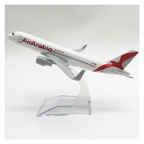 SHOUXI Aerobatic Flugzeug 16CM 1:400 Modell Druckguss-Legierung Flugzeug Air AirArabia Airways A320 Airline Modell Sammlung Dekoration von SHOUXI