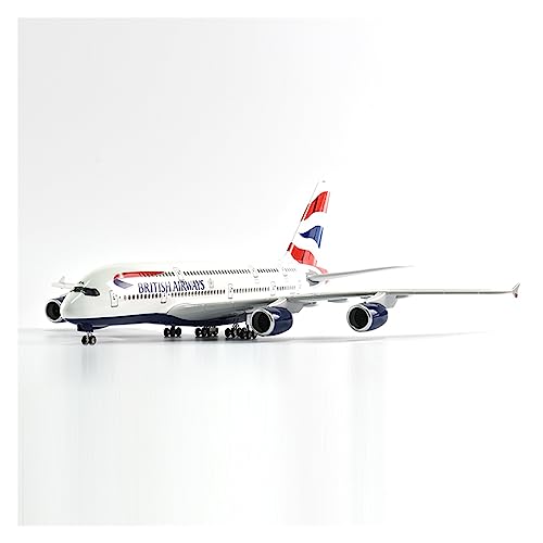 SHOUXI Aerobatic Flugzeug Flugzeugmodell Der Britischen Fluggesellschaft Im Maßstab 1:160, A380, Boeing B747 W, Licht- Und Raddruckguss-Flugzeuge Aus Kunstharz(EIN,No Light) von SHOUXI