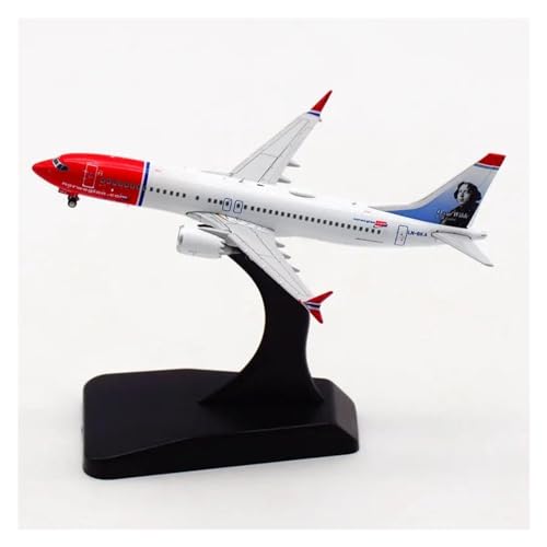 SHOUXI Aerobatic Flugzeug Für Norwegian Airlines B737-MAX 8 LN-BKA Legierung Flugzeug Modell Desktop Dekorationen Diecast 1:400 Simulation von SHOUXI