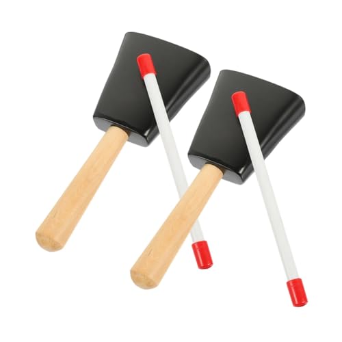 SHOWERORO 1 Satz Cowbell-Musikinstrument Laute Kuhglocke Krachmacher Kuhglocken Schulhandglocke musikinstrumente Musik Instrumente Trommelzubehör Musikinstrument für Kinder Plastik Black von SHOWERORO