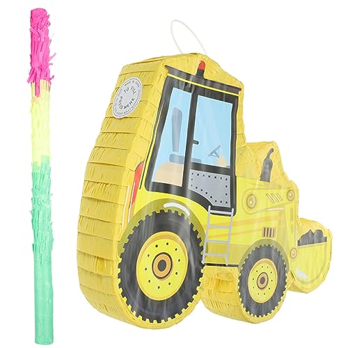 SHOWERORO 1 Satz Piñata spaß komfetti pranks dekoring wischtelgeschenk decor schöne Baggerpinata mit Süßigkeiten gefülltes Spielzeug Bagger-Pinata Party-Requisite Geburtstag Spielzeug Papier von SHOWERORO