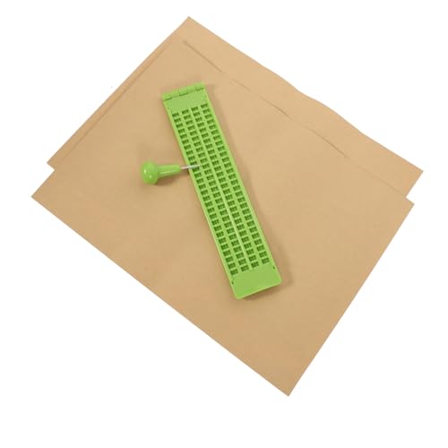 SHOWERORO 1 Set Braille Tafel Braille Und Stylus Schreibtafel Für Jalousien Braille Schreiben Braille Lernwerkzeuge Blindenschreibblock Braille Etikettenhersteller Stylus Stift von SHOWERORO