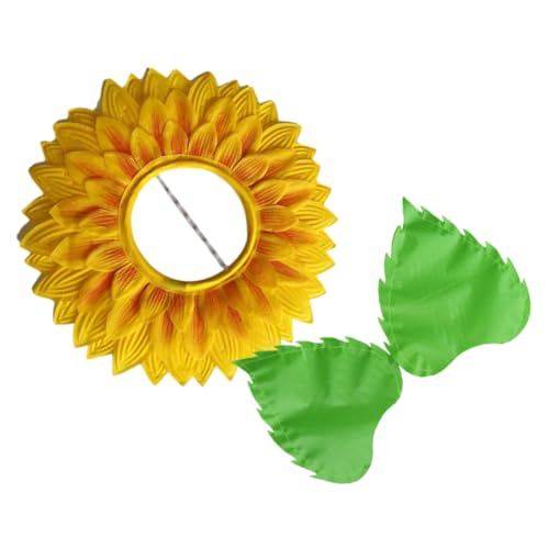 SHOWERORO Blumen-kostüm-zubehör Sonnenblumen-Stirnband Und Handschuhe Set Für Tanzpartys Und Schulveranstaltungen von SHOWERORO