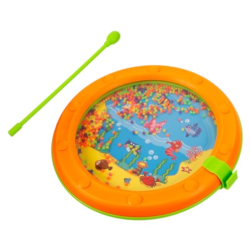 SHOWERORO 1 Set Ozeantrommel Kinderspielzeug Kinderspielzeug Trommelinstrument Musikinstrument Spielzeug Für Kinder Wellen Perlentrommel Sanfte Meeresgeräusche Trommel Kinder Wellen von SHOWERORO