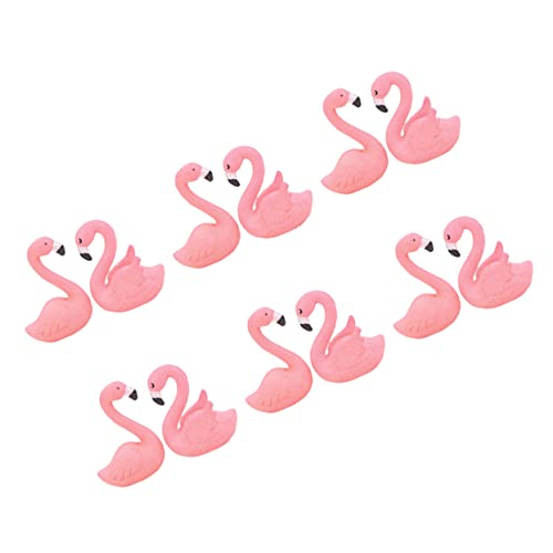 SHOWERORO Einzigartiges Flamingo-Kuchendekor-Set 12-teilig für Geburtstagspartys vielseitiges Flamingo-Ornament als Auto- und Heimdekoration von SHOWERORO