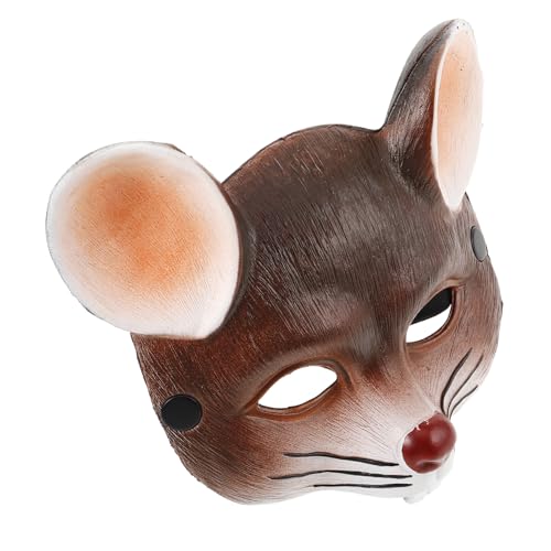 SHOWERORO 1Stk cospaly Maske Halloween-Ratten Neonmaske Bausatz kitsune Kinderkleidung Kostüm halloween masken halloweenmaske gesichtsmaske Halloween-Maske Halloween-Karnevalszubehör Brown von SHOWERORO