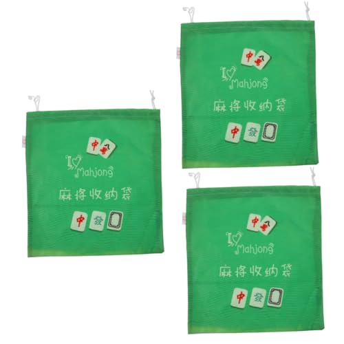 SHOWERORO 3St Mahjong-Aufbewahrungstasche Mahjong-Fliesen-Tasche Schmuckbeutel mit Kordelzug Mahjong Aufbewahrungsbeutel Mahjong Tasche schminktasche handtasche Mahjong-Halter mit Kordelzug von SHOWERORO