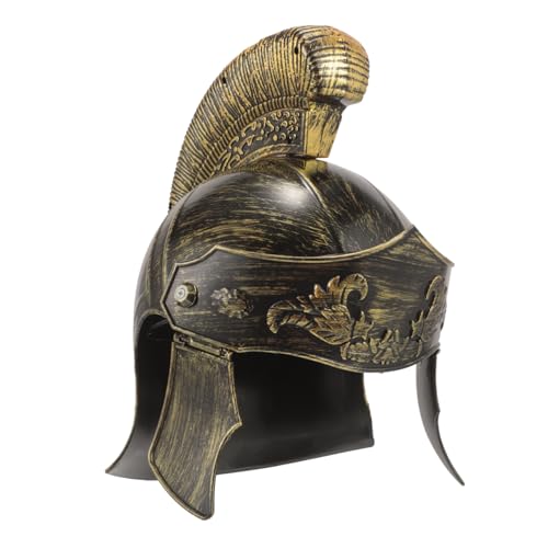 SHOWERORO Alter Römischer Helm Soldat Kostüm Kopfbedeckung Cosplay Römischer Helm Soldat Hut Party Prop Männer Kostüm Hut Spartanischer Gladiator Helm Männer Bekleidung Männer Soldat Kostüm von SHOWERORO