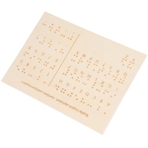 SHOWERORO Braille Lernboard Für Blinde Buchstaben Und Zahlen Tafel Zur Braille Ausbildung Essentielles Hilfsmittel Für Blinde Menschen Braille Alphabet Und Zahlen Lernen von SHOWERORO