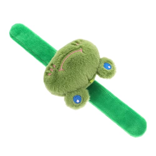 SHOWERORO Frosch Tier Plüsch Snap Armband Frosch Ornamente Kinder Armband Geburtstag Party Favor Stofftier Slap Armband Plüsch Spielzeug von SHOWERORO