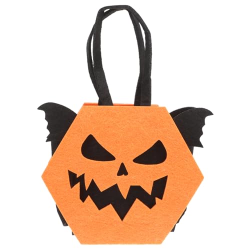 SHOWERORO Halloween-Süßigkeitsbeutel Süßigkeitenbeutel Halloween-Süßigkeitstaschen behandeln Taschen halloween tasche halloween bag Süßigkeitentüten Halloween Halloween-Leckerli-Tasche Vlies von SHOWERORO