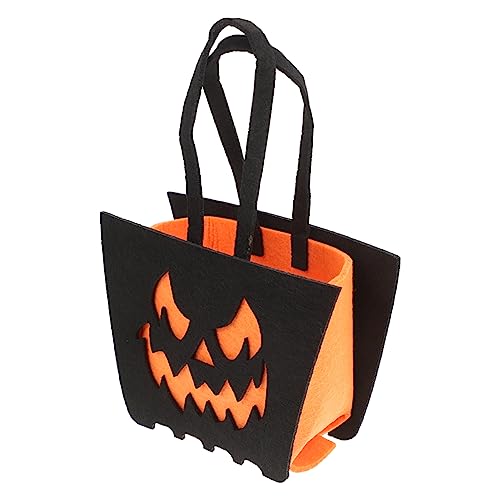 SHOWERORO Halloween-süßigkeitsbeutel Geschenktüte Party-leckerli-tasche Kindertragetaschen Halloween-partygeschenke Halloween-einkaufstasche Halloween-taschen Für Süßigkeiten Vlies Black von SHOWERORO