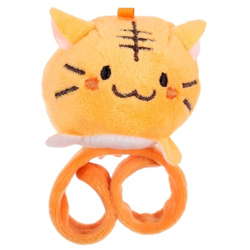 SHOWERORO Tigerkatzen-sexring Plüsch-slap-armband Schlagarmbänder Kuscheltiere Animal-slap-armbänder Cartoon-slap-armbänder Löwen-armband Plüsch-schnapparmband Spielzeug Pp Baumwolle Orange von SHOWERORO