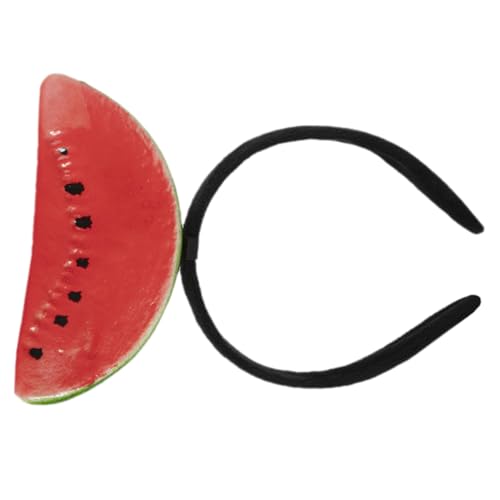 SHOWERORO Wassermelonen Stirnband Kreatives Stirnband Wassermelonen Haarreifen Lustiger Wassermelonen Kopfschmuck Wassermelonen Kostüm Erdbeer Stirnband Wassermelonen Kopfschmuck von SHOWERORO