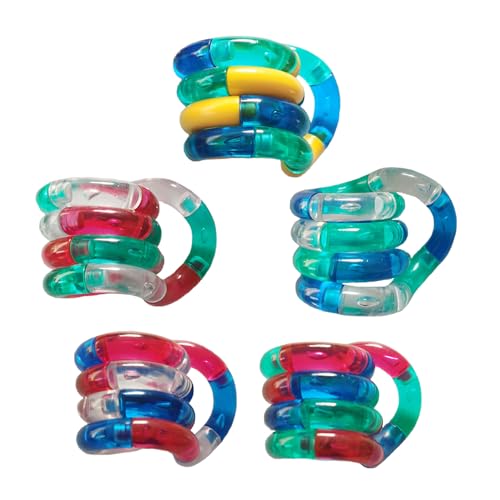 Fidget Toy,5 Stück Fidget Toys Set,Tangle Autismus Spielzeug,Stim Toys Zur Stressabbau,Twister,Hilfsmittel Hand-Augen-Koordination Und Autismus,FüR Kinder/Erwachsene Autismus Sensory Stimming (Y02) von SHPUJUN