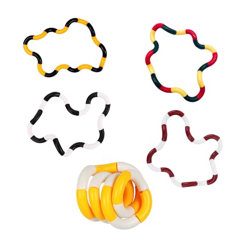 Fidget Toy,5 Stück Fidget Toys Set,Tangle Autismus Spielzeug,Stim Toys Zur Stressabbau,Twister,Hilfsmittel Hand-Augen-Koordination Und Autismus,FüR Kinder/Erwachsene Autismus Sensory Stimming (Y03) von SHPUJUN