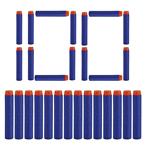 100 Darts Pfeile für Nerf Zubehör 7.2cm Pfeile Refill Bullets Darts - geeignet für N-Strike/Elite/X- Shot Blasters Spielzeugpistole Blau Orange Dart Blaster von SHS-Yard