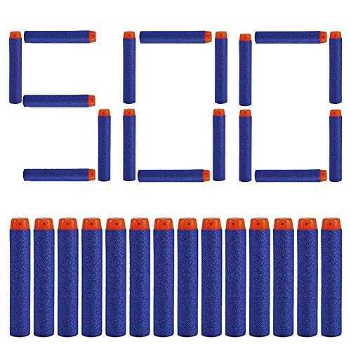 500 Darts Pfeile für Nerf Zubehör 7.2cm Pfeile Refill Bullets Darts - geeignet für N-Strike/Elite/X- Shot Blasters Spielzeugpistole Blau Orange Dart Blaster von SHS-Yard