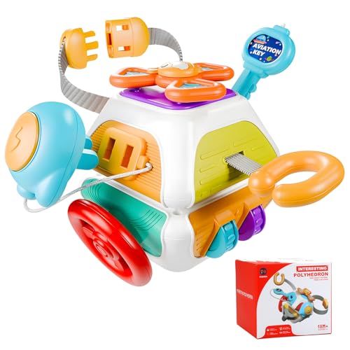 SHTALHST 10 in 1 Montessori Spielzeug ab 1 Jahr, Montessori UFO Cube, Baby Motorikspielzeug, Sensorik Spielzeug, Pädagogisches Spielzeug von 1–3, Early Development & Activity Toys von SHTALHST