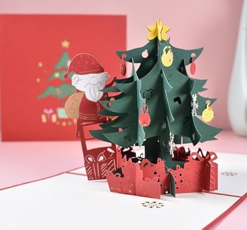 SHTALHST Weihnachtsbaum 3D-Grußkarte,Pop-up Weihnachtsgrußkarte,Personalisierte geschenke,Geschenke für Männer Frauen, Beste Freundin, Kinder, Schwestern, Familie. Geburtstagskarte. von SHTALHST