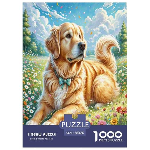Goldener Retriever Puzzles 1000 Teile Schwer Puzzle Spielzeug Pädagogisches Spiel Impossible Herausforderungsspielzeug Für Erwachsene Und Kinder Ab 14 Jahren 38x26cm/1000pcs Goldener Retriever Puzzles 1000 Teile Schwer Puzzle Spielzeug Pädagogisches Spiel Impossible Herausforderungsspielzeug Für Erwachsene Und Kinder Ab 14 Jahren 38x26cm/1000pcs von SHUNXIFQ