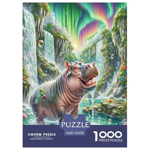 Hippopotamus Puzzle 1000 Teile Schwer Puzzle Spielzeug Lernspiel Impossible Herausforderung Spielzeug Für Erwachsene Und Kinder in Bewährter 70x50cm/1000pcs Hippopotamus Puzzle 1000 Teile Schwer Puzzle Spielzeug Lernspiel Impossible Herausforderung Spielzeug Für Erwachsene Und Kinder in Bewährter 70x50cm/1000pcs von SHUNXIFQ