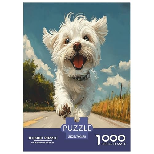 maltesischr Hund Puzzle 1000-teilige Schwer Puzzle Spielzeug Lernspiel Impossible Herausforderungsspielzeug Für Erwachsene Kinder 70x50cm/1000pcs maltesischr Hund Puzzle 1000-teilige Schwer Puzzle Spielzeug Lernspiel Impossible Herausforderungsspielzeug Für Erwachsene Kinder 70x50cm/1000pcs von SHUNXIFQ