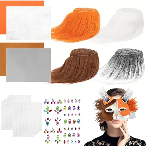 SI SEN 10 Stück Bemalbare Katzenmaske, Tiermaske,Tier-Katzenmasken-DIY-Kit, Geeignet für Cosplay, Maskerade, Karneval von SI SEN