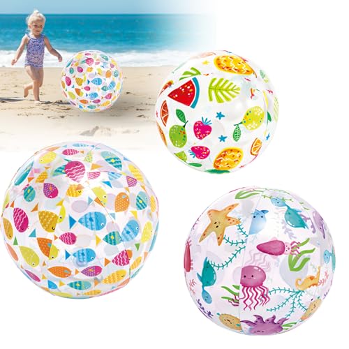 SI SEN 3 Stück Aufblasbare Wasserballon, Sommer-Wasserball für Kinder, Transparenter Wasserballon, für Outdoor-Aktivitäten, Schwimmbäder, Strandpartys von SI SEN