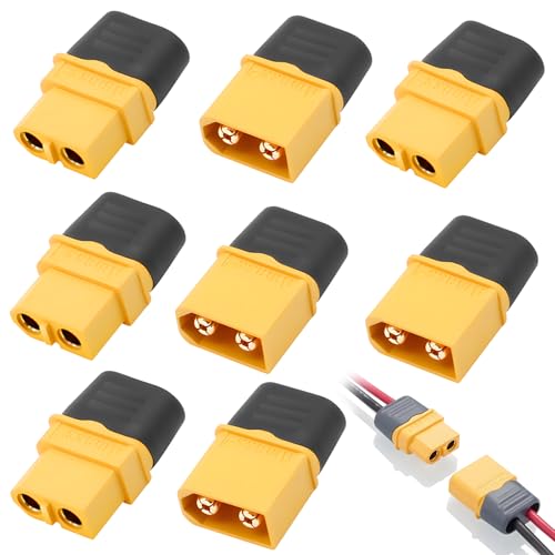 4 Paar XT60 Stecker Adapter, XT60 Männlich Weiblich Stecker Buchse mit Mantelgehäuse, XT60H Steckverbinder für RC-Modelle, Solaranwendungen und mehr 4 Paar XT60 Stecker Adapter, XT60 Männlich Weiblich Stecker Buchse mit Mantelgehäuse, XT60H Steckverbinder für RC-Modelle, Solaranwendungen und mehr von SI SEN