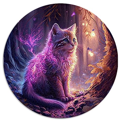 1000 Teile Puzzlecat Kreative runde Puzzles für Erwachsene und Familien Papppuzzles Anspruchsvolles Spiel Größe: 67,5 x 67,5 von SIBREA