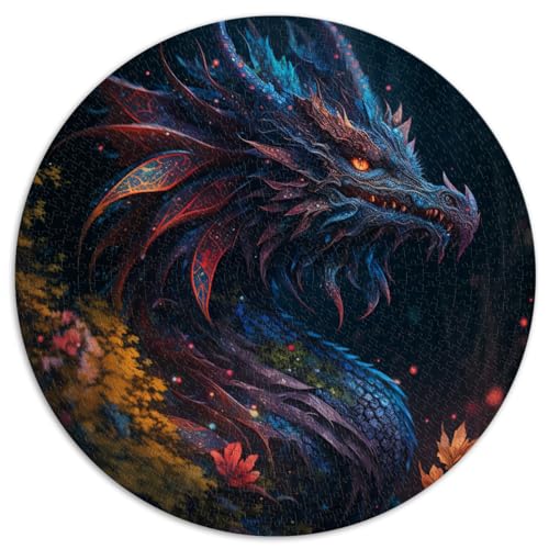 1000-teiliges Puzzle, Dämon-Drachen-Puzzle, rundes Kinderpuzzle für Kinder für Erwachsene und Kinder ab 12 Jahren, Puzzle aus Pappe, Familienspaß-Puzzles, Größe: 67,5 x 67,5 cm 1000-teiliges Puzzle, Dämon-Drachen-Puzzle, rundes Kinderpuzzle für Kinder für Erwachsene und Kinder ab 12 Jahren, Puzzle aus Pappe, Familienspaß-Puzzles, Größe: 67,5 x 67,5 cm von SIBREA