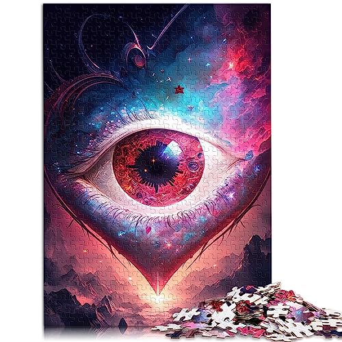 Erwachsenenpuzzle „Kosmisches Herz-Auge-Puzzle“, 1000 Teile, für Kinder ab 12 Jahren, Papppuzzles, Familienunterhaltung, Spielzeug, Größe: 26 x 38 cm von SIBREA