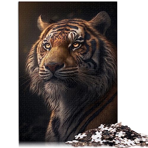 Geschenke für Erwachsene: Da Vinci Tiger, 1000-teiliges Puzzle für Erwachsene, für Erwachsene und Kinder ab 12 Jahren, Papppuzzle, Lernspiel, Herausforderungsspielzeug, Größe: 26 x 38 cm von SIBREA