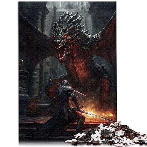 Puzzle „Dragon Dungeon Boss“ für Erwachsene, 1000 Teile, Puzzle für Erwachsene und Kinder ab 12 Jahren, Papppuzzles, Heim-Lernspiele, DIY-Spielzeug, Größe: 26 x 38 cm von SIBREA