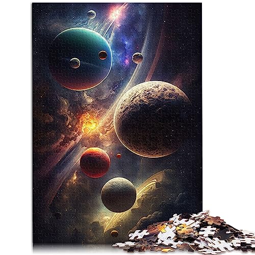 Puzzle „Jenseits der Milchstraße“, 1000-teilige Holzpuzzles, geeignet für Erwachsene und Kinder über 12 Jahre, Spielzeug-Wanddekoration, Größe: 50x75 cm von SIBREA