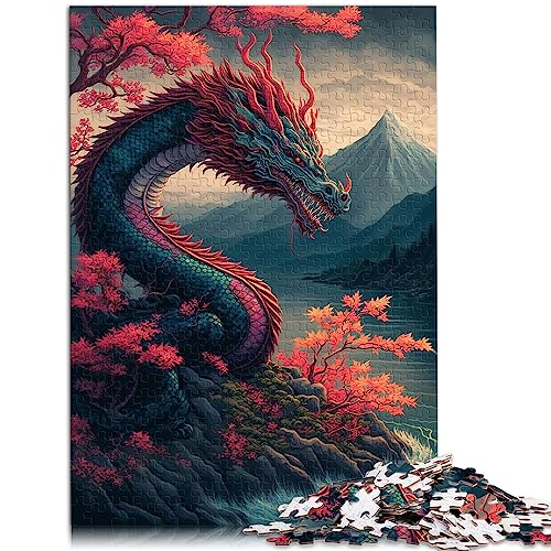 Puzzle Drache, asiatisches Puzzle, 1000 Teile, für Erwachsene, Holzpuzzle für Kinder ab 12 Jahren, Lernspiel, Herausforderungsspielzeug, Größe: 50x75 cm Puzzle Drache, asiatisches Puzzle, 1000 Teile, für Erwachsene, Holzpuzzle für Kinder ab 12 Jahren, Lernspiel, Herausforderungsspielzeug, Größe: 50x75 cm von SIBREA