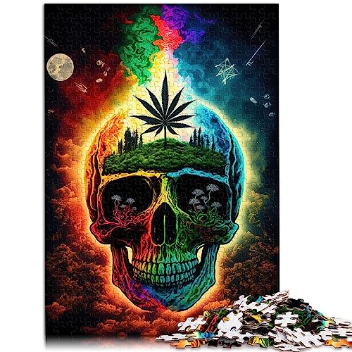 Puzzle Geschenk Totenkopf 1000 Teile Puzzle Spielzeug für Erwachsene und Kinder ab 12 Jahren Papppuzzles Tolles Geschenk für Erwachsene Größe: 26 x 38 cm von SIBREA