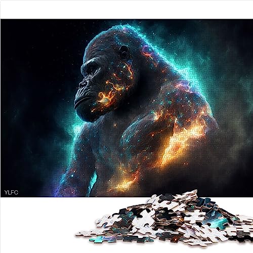 Puzzle Gorilla 1000 Teile Holzpuzzle Geeignet für Kinder ab 12 Jahren Denksportaufgaben für Erwachsene Größe: 50x75 cm von SIBREA