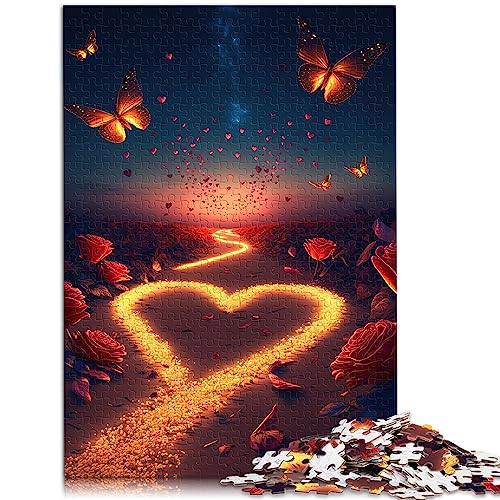 Puzzle Herz am Strand Puzzles für Erwachsene 1000 Puzzles Geeignet für Erwachsene und Jugendliche 12+ Kartonpuzzles Anspruchsvolles Spiel Größe: 26 x 38 cm von SIBREA