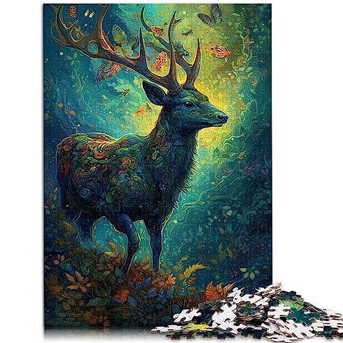Puzzle Hirsch Blumen 1000 Teile Puzzles für Jugendliche und Kinder Kartonpuzzles Schwierig und herausfordernd Größe: 26x38cm Puzzle Hirsch Blumen 1000 Teile Puzzles für Jugendliche und Kinder Kartonpuzzles Schwierig und herausfordernd Größe: 26x38cm von SIBREA