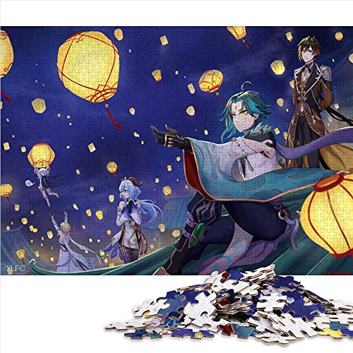 Puzzle Puzzles für Erwachsene 1000 Teile Genshin Impact Xiao Holzpuzzle für Erwachsene und Kinder Tolles Geschenk für Erwachsene Größe: 50 x 75 cm von SIBREA