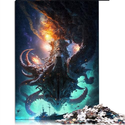 Puzzle Sternenhimmel Oktopus Puzzle 1000 Teile für Erwachsene und Kinder ab 12 Jahren PapppuzzlesKunstwerk Geschenkgröße: 26x38cm von SIBREA