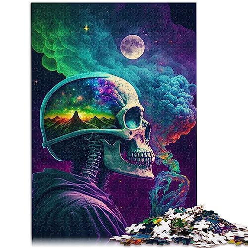 Puzzle Weed Skull 1000 Teile Puzzle Holzpuzzle Teenager und Kinder Heimdekoration Größe: 50x75 cm von SIBREA