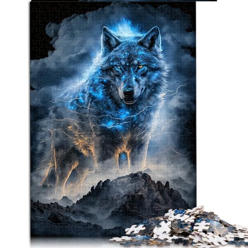 Puzzle für Erwachsene, 1000 Teile, Phantomwolf-Holzpuzzle, geeignet für Erwachsene und Kinder über 12 Jahre, Lernspiel, Herausforderungsspielzeug, Größe: 50 x 75 cm von SIBREA