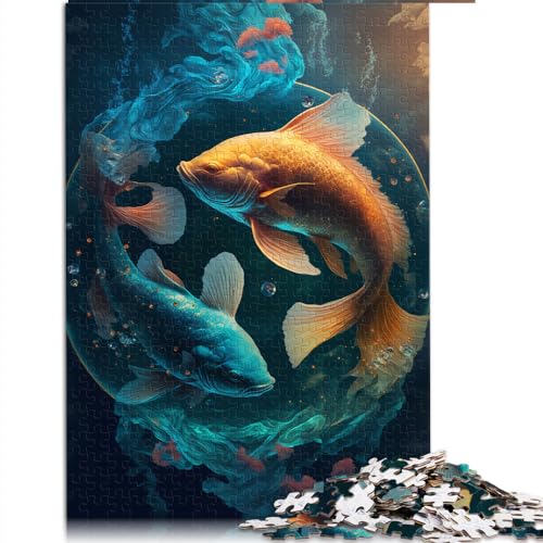 Puzzle für Erwachsene, 1000 Teile, Puzzle für Erwachsene, Fische, Holzpuzzle für Erwachsene und Kinder ab 12 Jahren, schwierig und herausfordernd, Größe: 50 x 75 cm von SIBREA