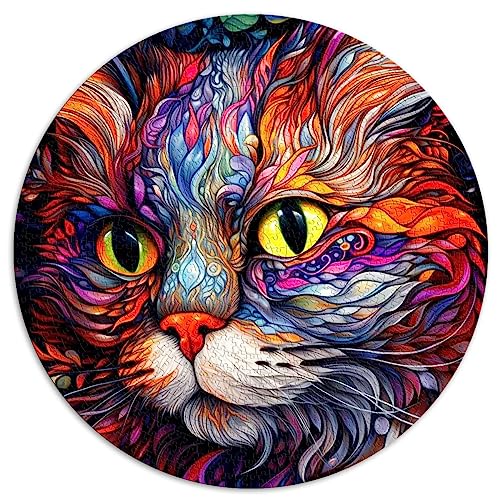 Puzzle für Erwachsene, 1000 Teile, buntes Katzen-Rundpuzzle für Erwachsene und Kinder ab 12 Jahren, Papppuzzle, Lernspiel für Erwachsene, Kinder, Größe: 67,5 x 67,5 Puzzle für Erwachsene, 1000 Teile, buntes Katzen-Rundpuzzle für Erwachsene und Kinder ab 12 Jahren, Papppuzzle, Lernspiel für Erwachsene, Kinder, Größe: 67,5 x 67,5 von SIBREA