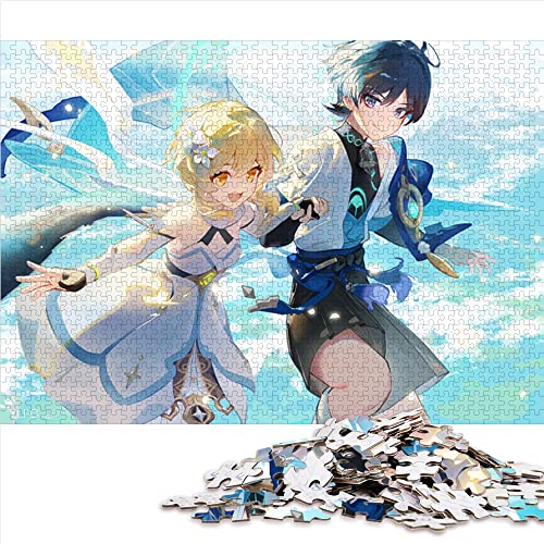 Puzzle für Erwachsene, 1000-teiliges Puzzle, Genshin Impact Wanderer, Holzpuzzle für Erwachsene und Kinder ab 12 Jahren, für Erwachsene, Puzzle-Geschenke, Größe: 50 x 75 cm Puzzle für Erwachsene, 1000-teiliges Puzzle, Genshin Impact Wanderer, Holzpuzzle für Erwachsene und Kinder ab 12 Jahren, für Erwachsene, Puzzle-Geschenke, Größe: 50 x 75 cm von SIBREA