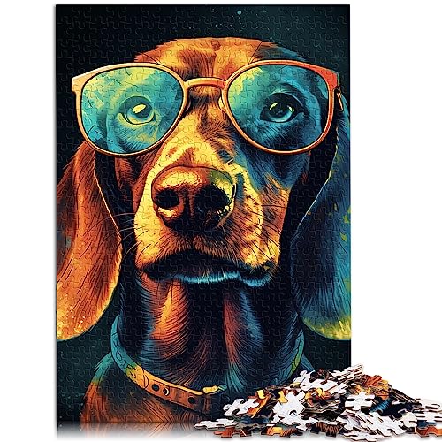 Puzzle für Erwachsene, Dackel, bunt, 1000 Teile, Puzzle für Erwachsene und Familien, Papppuzzles, dekomprimierendes intellektuelles Lernspielzeug, Größe: 26 x 38 cm von SIBREA