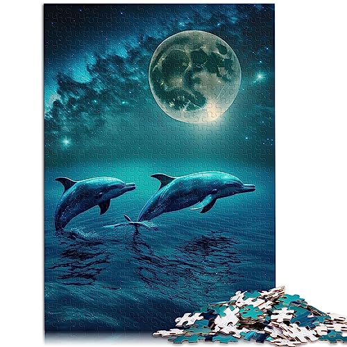 Puzzle für Erwachsene, Delfin, 1000 Teile, Holzpuzzle für Erwachsene, Kinder ab 12 Jahren, Kunstwerk, Geschenk, Größe: 50x75 cm von SIBREA